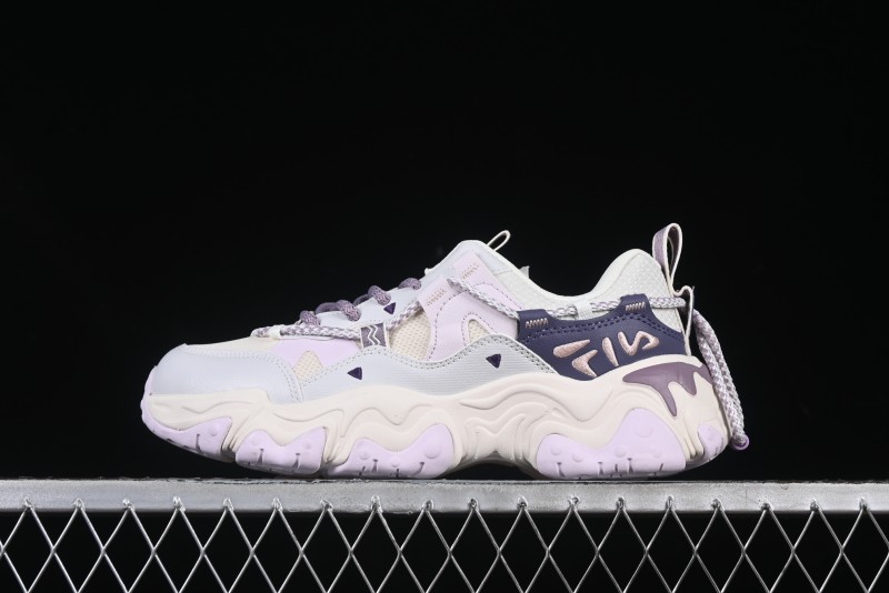 Fila Fusion Retro Mars Running Shoes with Lace-Up Design and Cushioned Sole - F12W432101FGO