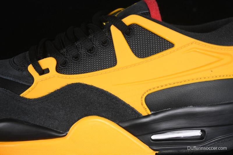 Nike Air Jordan 4 Remastered Retro Sneakers in White Green with Gum Sole - FQ7939-007