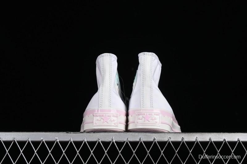 Converse Chuck 1970s Ice Cream Fun White Pink High Top Canvas Sneakers - A10947C