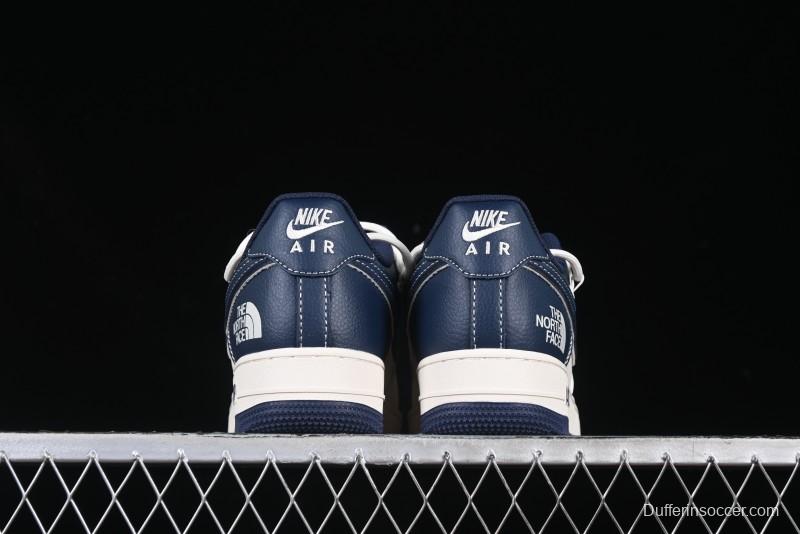 Nike Air Force 1 '07 Low The North Face Collaboration Beige Blue Patchwork Drawstring Casual Shoes - SJ1198-107
