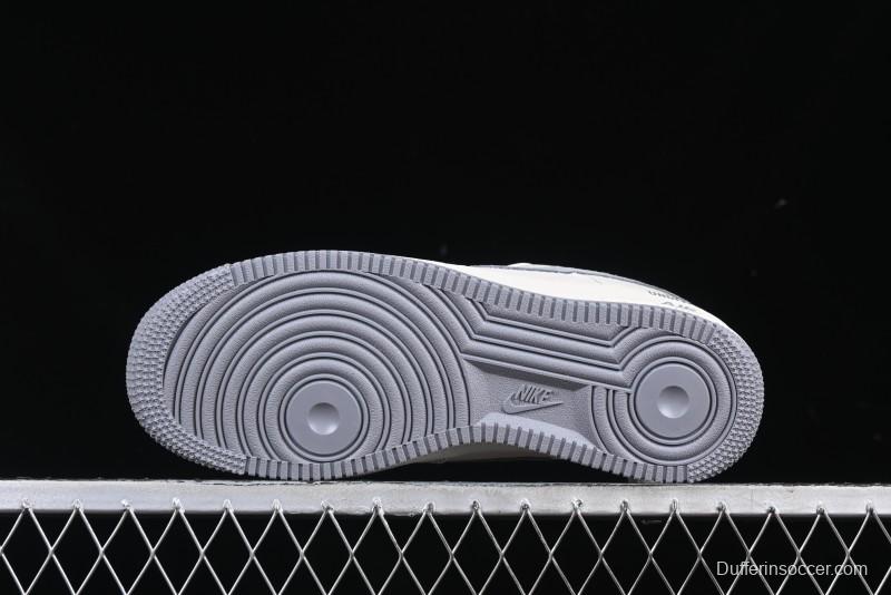 Nike Air Force 1 '07 Low UN Collaboration Pigskin Grey Stitch Low-Top Casual Sneakers - BB7518-018