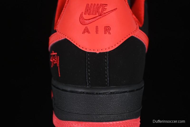 Nike Air Force 1'07 Low Stussy Collaboration Passion Orange Low-Top Casual Sneakers - DF0188-044