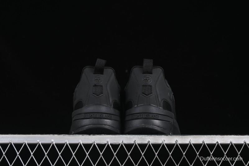 Stone Island Grime Panelled Low-Top Lifestyle Sneakers in Dark Brown - 79FWS0303