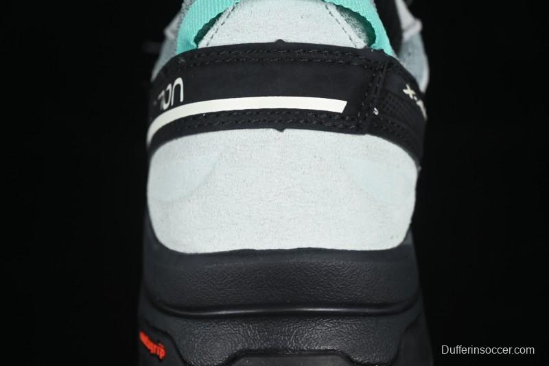 Salomon x Contragrip All-Terrain Hiking Shoes - Lightweight Gray with Black & Teal Accents