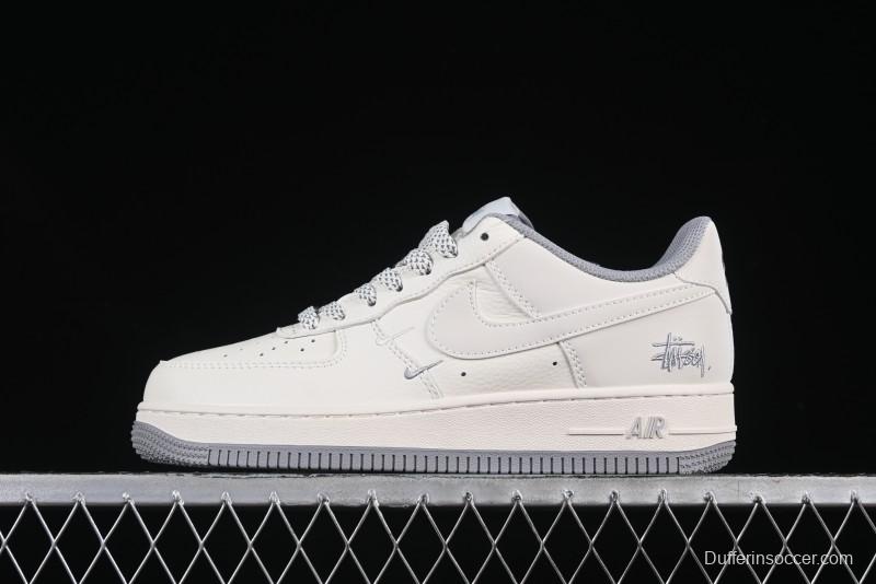 Nike Air Force 1 Low x Stussy "Light Bone and Grey" – Premium Collaboration Sneakers