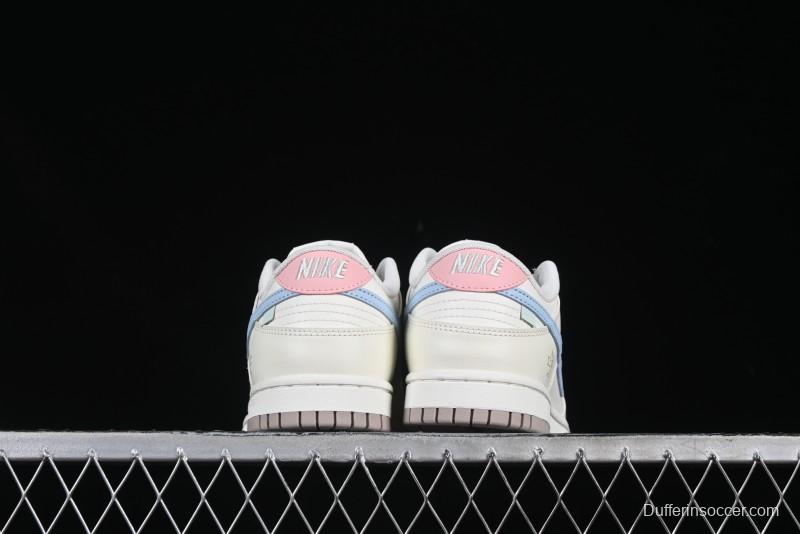 Nike Dunk Low "Pastel Panda" - Cream with Baby Blue & Pink Accents