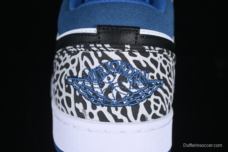 Nike Air Jordan 1 Low True Blue Retro Basketball Shoes - DM1199-140