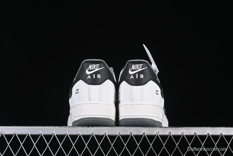 Nike Air Force 1 MVP "Rock Plan" Custom Edition - Black & White