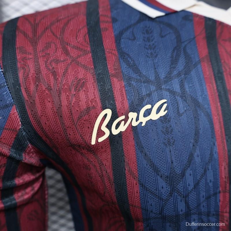 Player Version 25/26 Modernist FC Barcelona Polo Long Sleeve Jersey