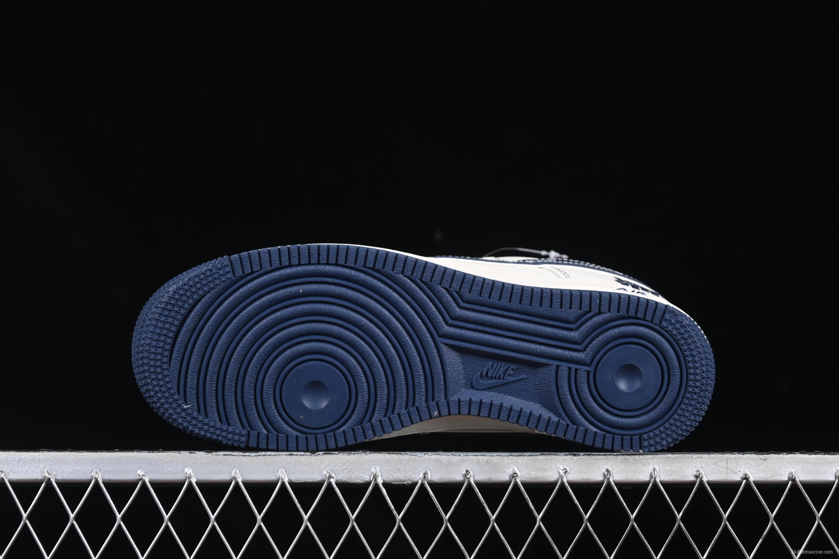 Nike Air Force 1 '07 Low UN Collaboration Navy Splatter Swoosh Casual Sneakers - XS1958-522