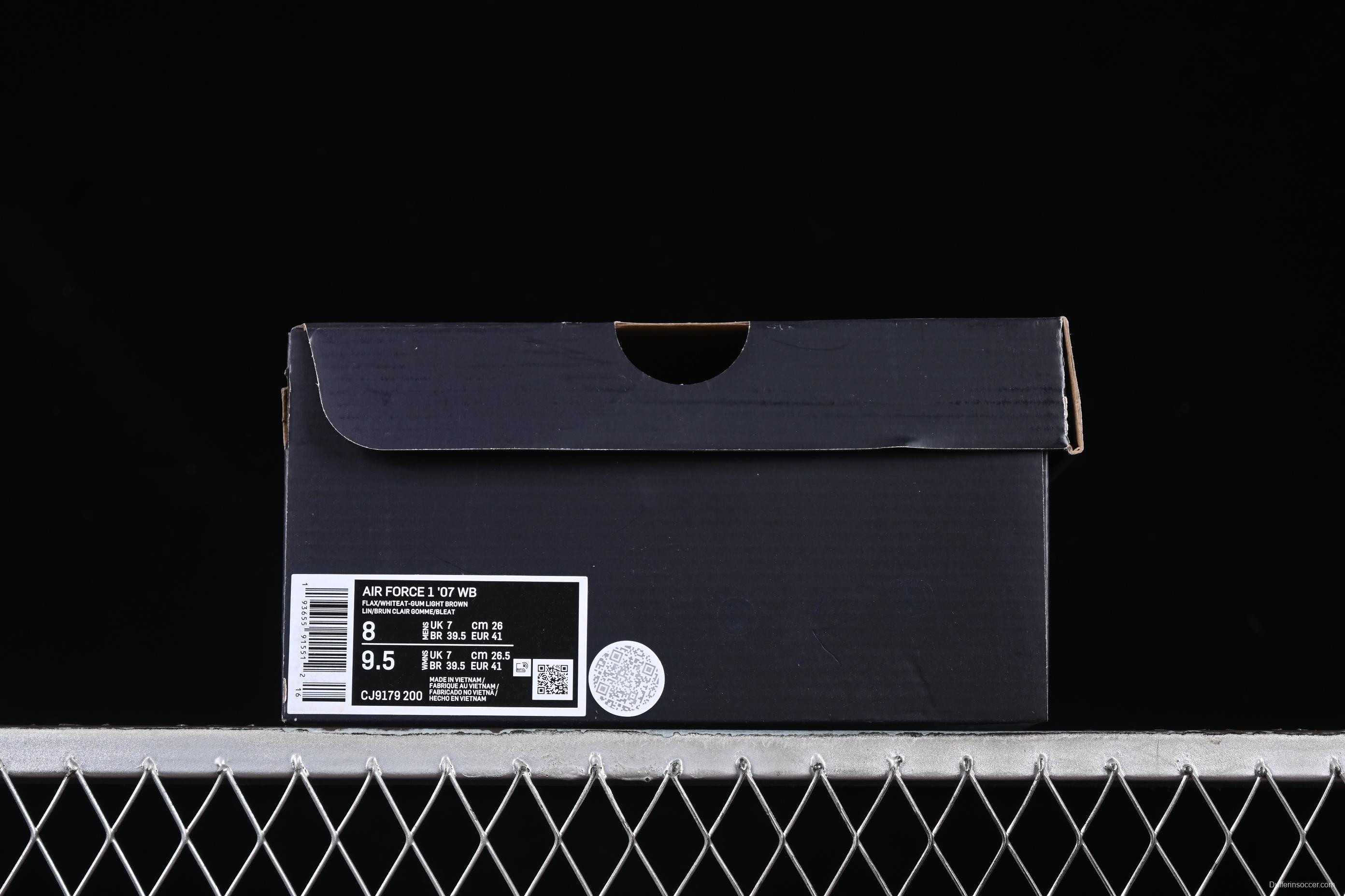 Nike Air Force 1'07 Low Wheat Casual Sneakers with Full-Length Air Cushion - CJ9179-200