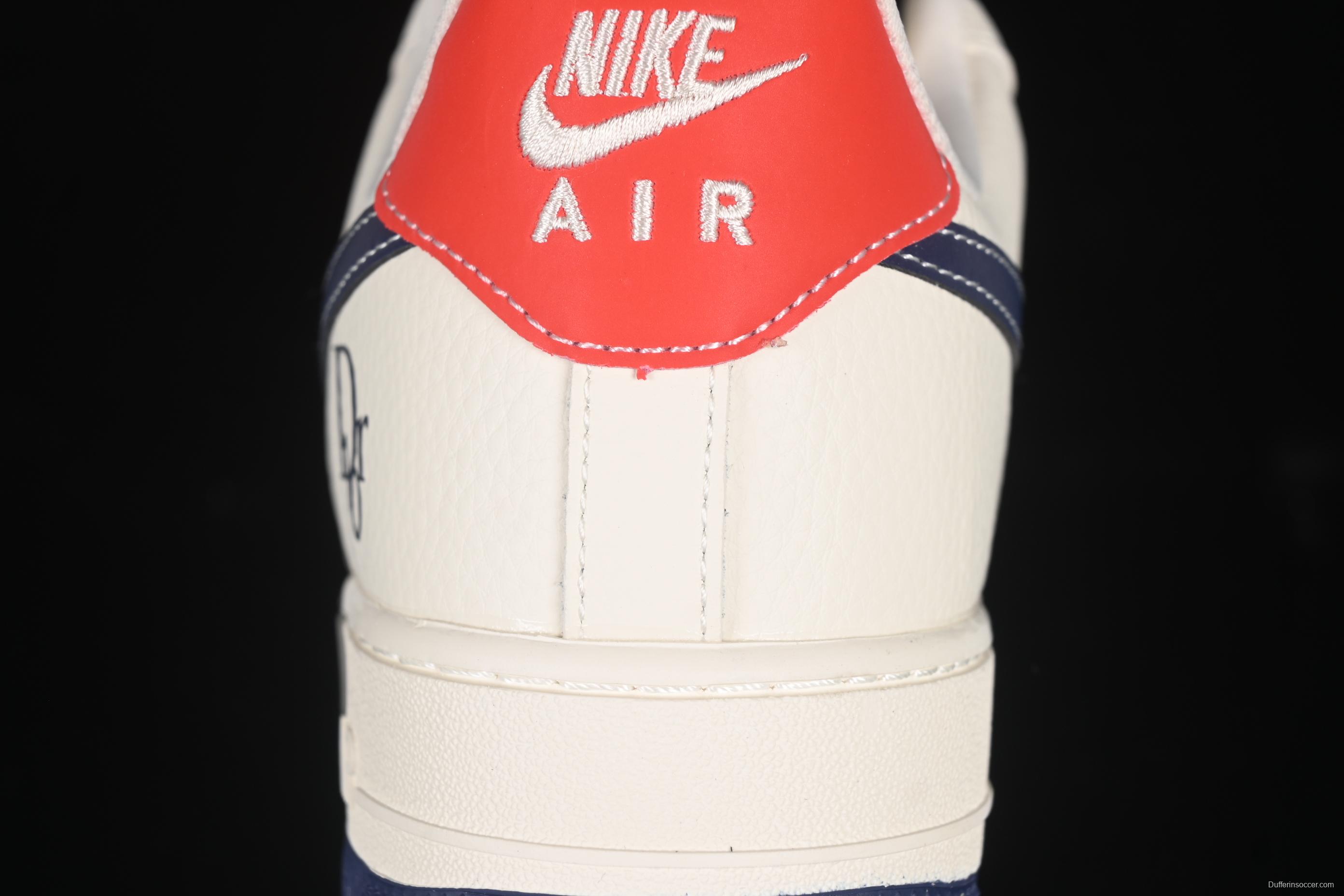 Nike Air Force 1'07 Low Dior Collaboration Navy Blue Red Sole Low-Top Casual Sneakers - KK1988-067