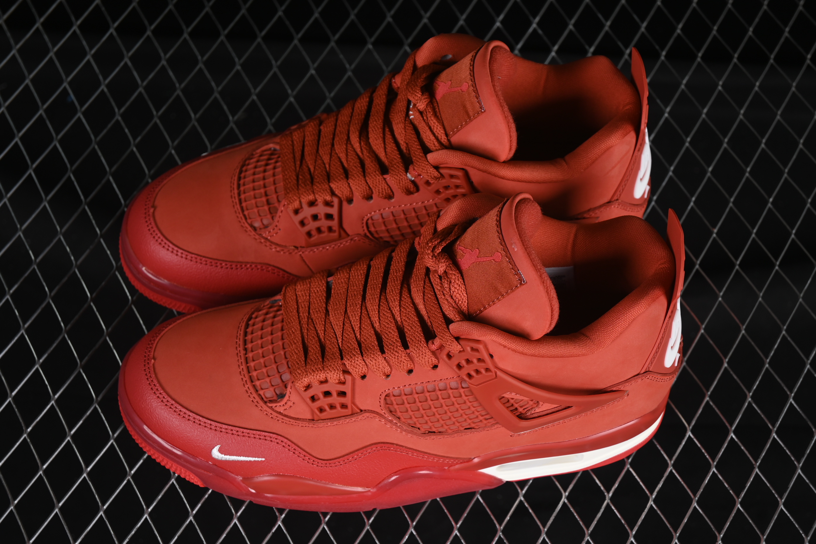 Nike Air Jordan 4 Retro OG "Brick By Brick" High-Top Sneakers with Suede and Leather Upper - HF4340-800