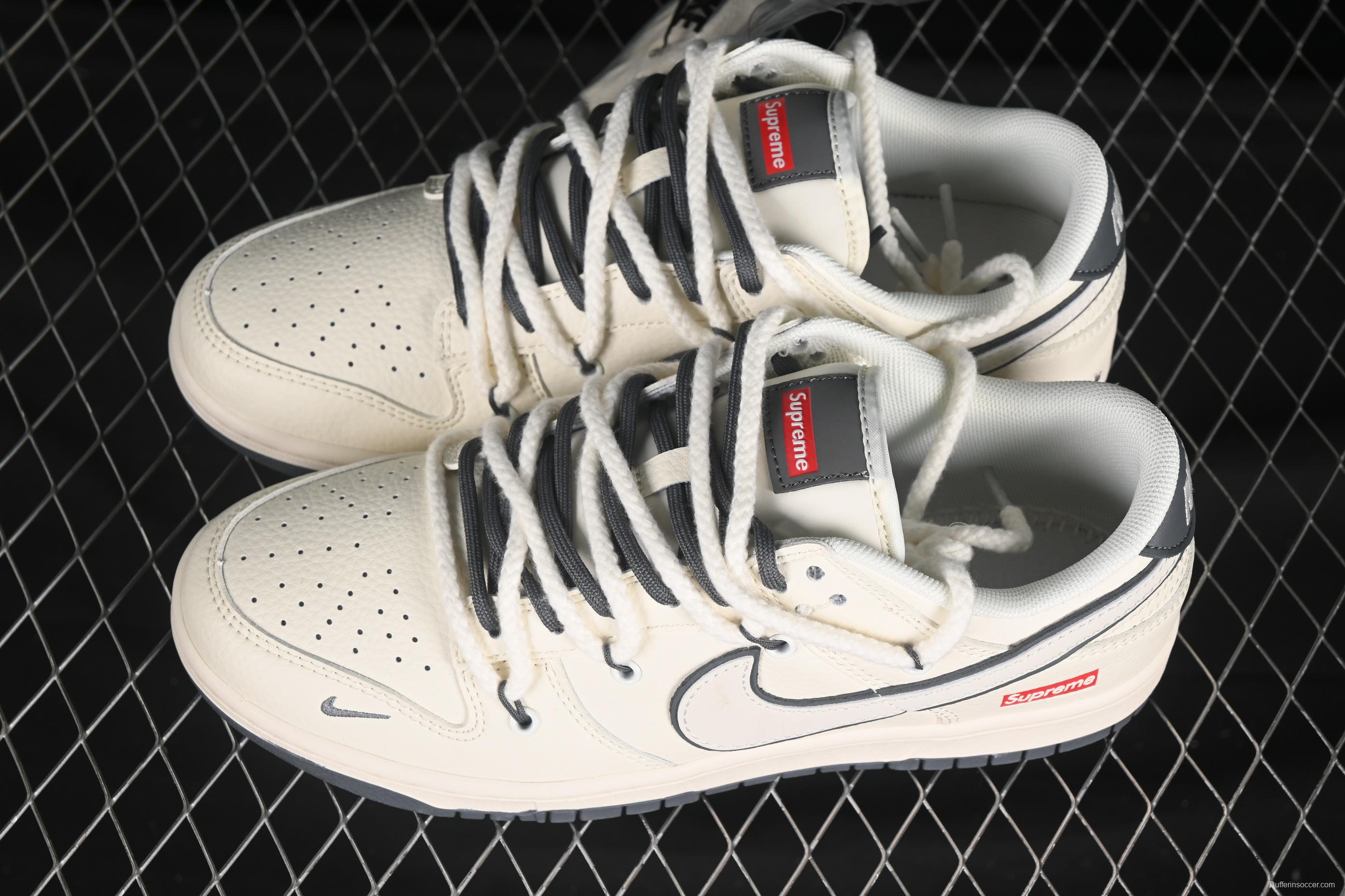 Nike SB Dunk Low Sup Series Strap White Anniversary Customized Low-Top Skate Shoes - YX5066-258