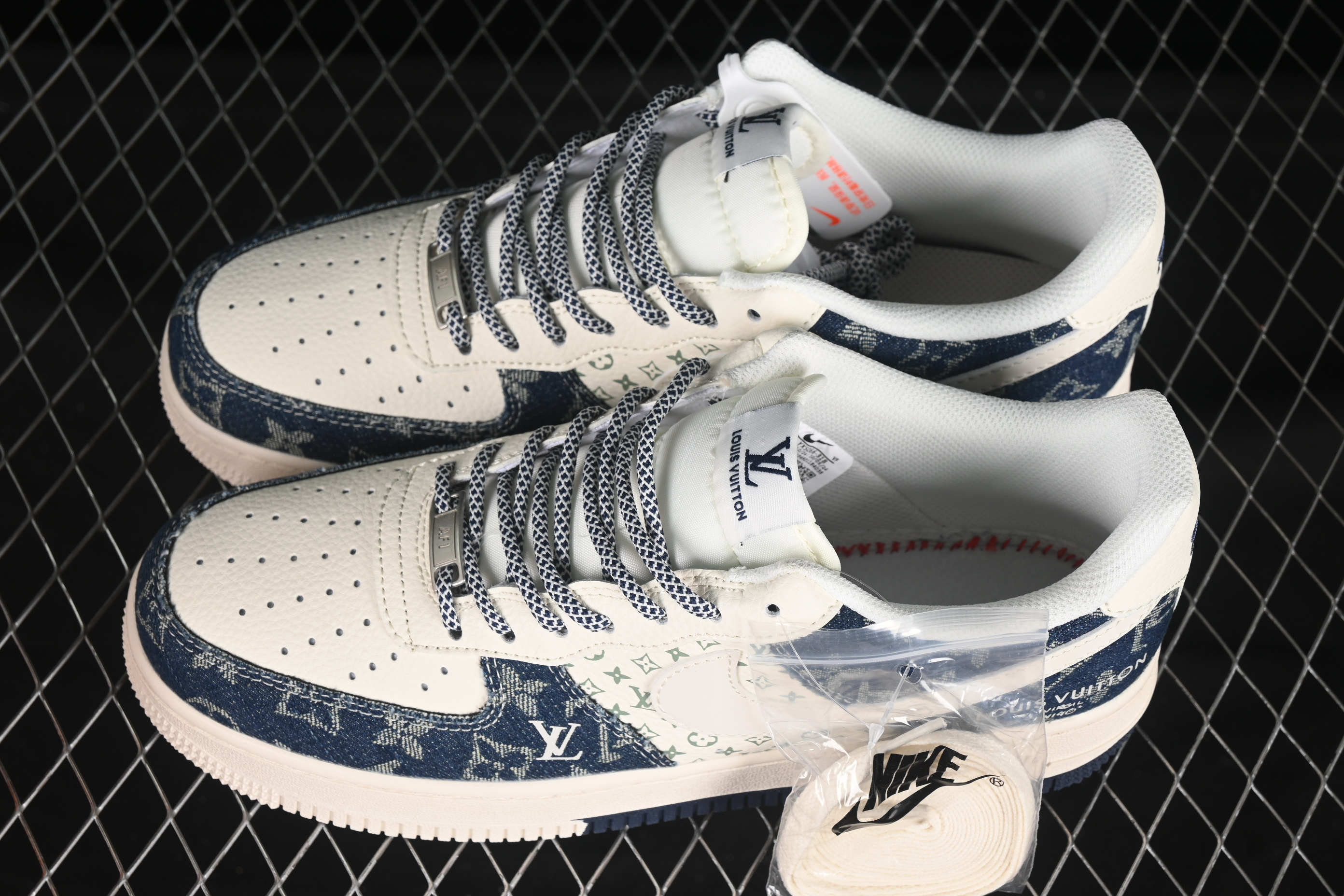 Nike Air Force 1 '07 Low LV Collaboration Dual-Tone Denim Casual Sneakers - YX5066-318