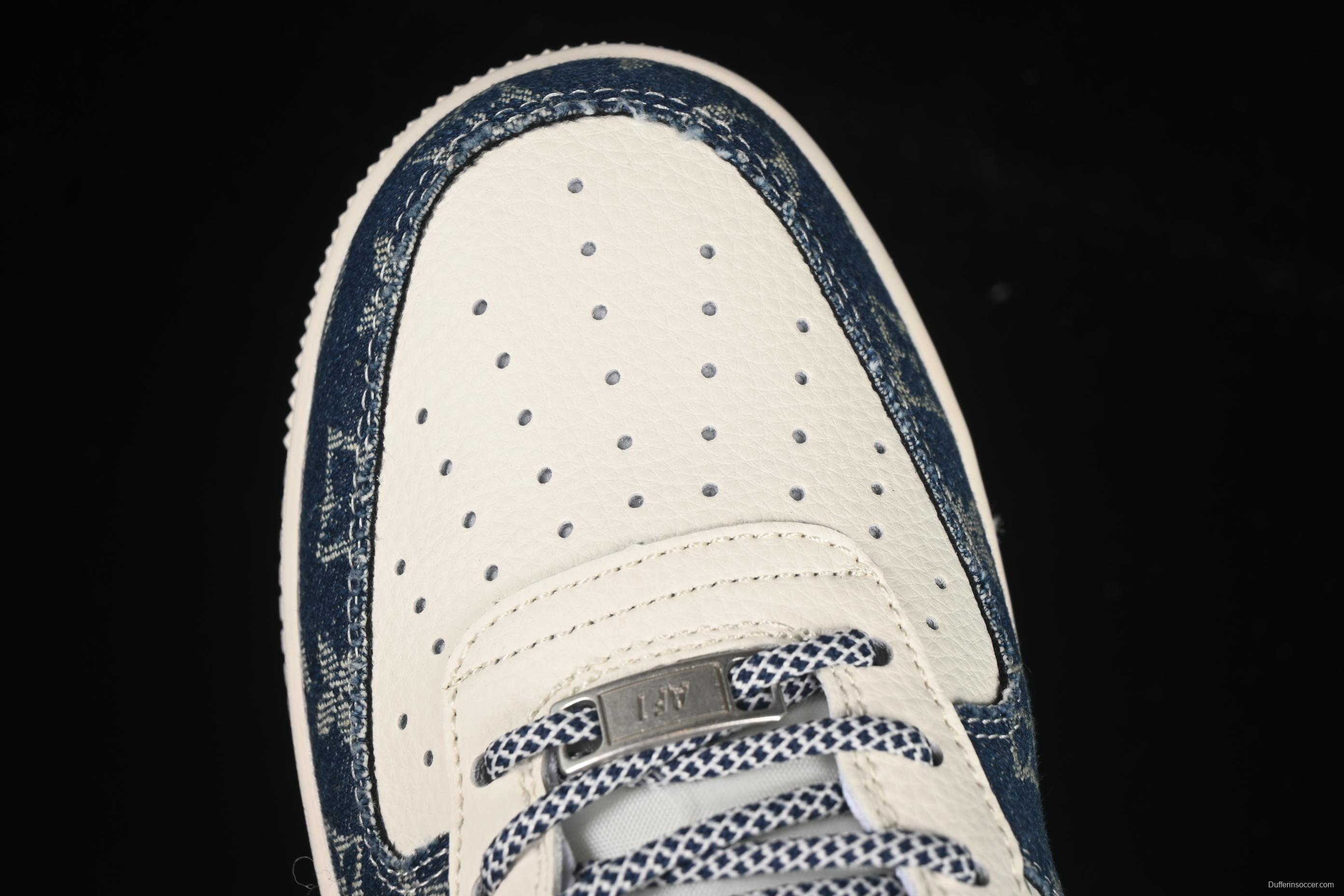 Nike Air Force 1 '07 Low LV Collaboration Dual-Tone Denim Casual Sneakers - YX5066-318