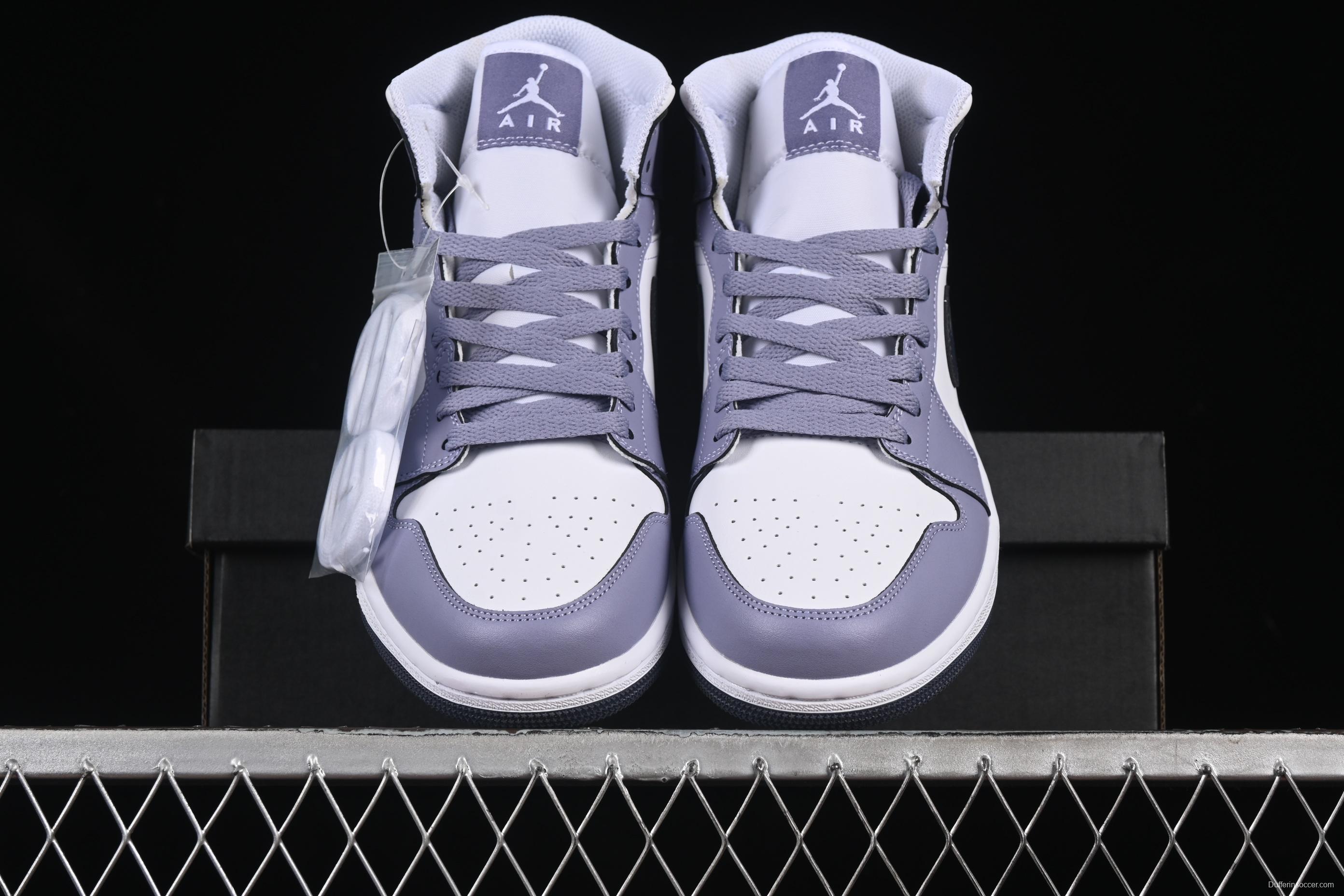 Nike Air Jordan 1 Mid AJ1 Culture Casual Sneakers in Haze Purple - DQ8426-145