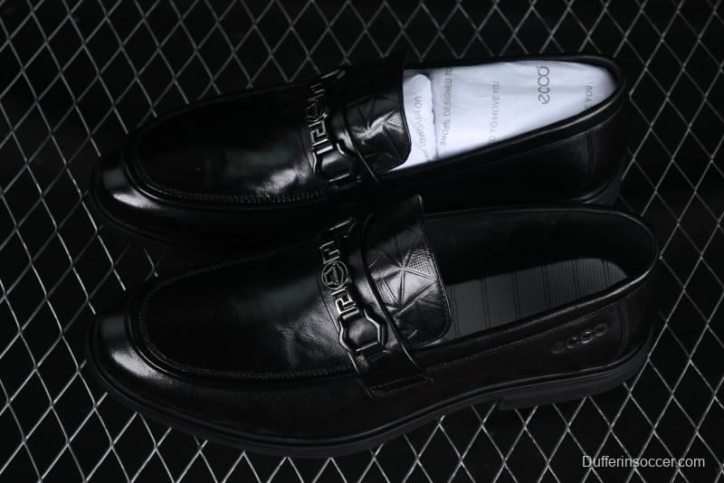 ECCO London Collection Slip-On Business Men's Leather Shoes with Wide Toe Box and Cushioned Sole - 61160801001