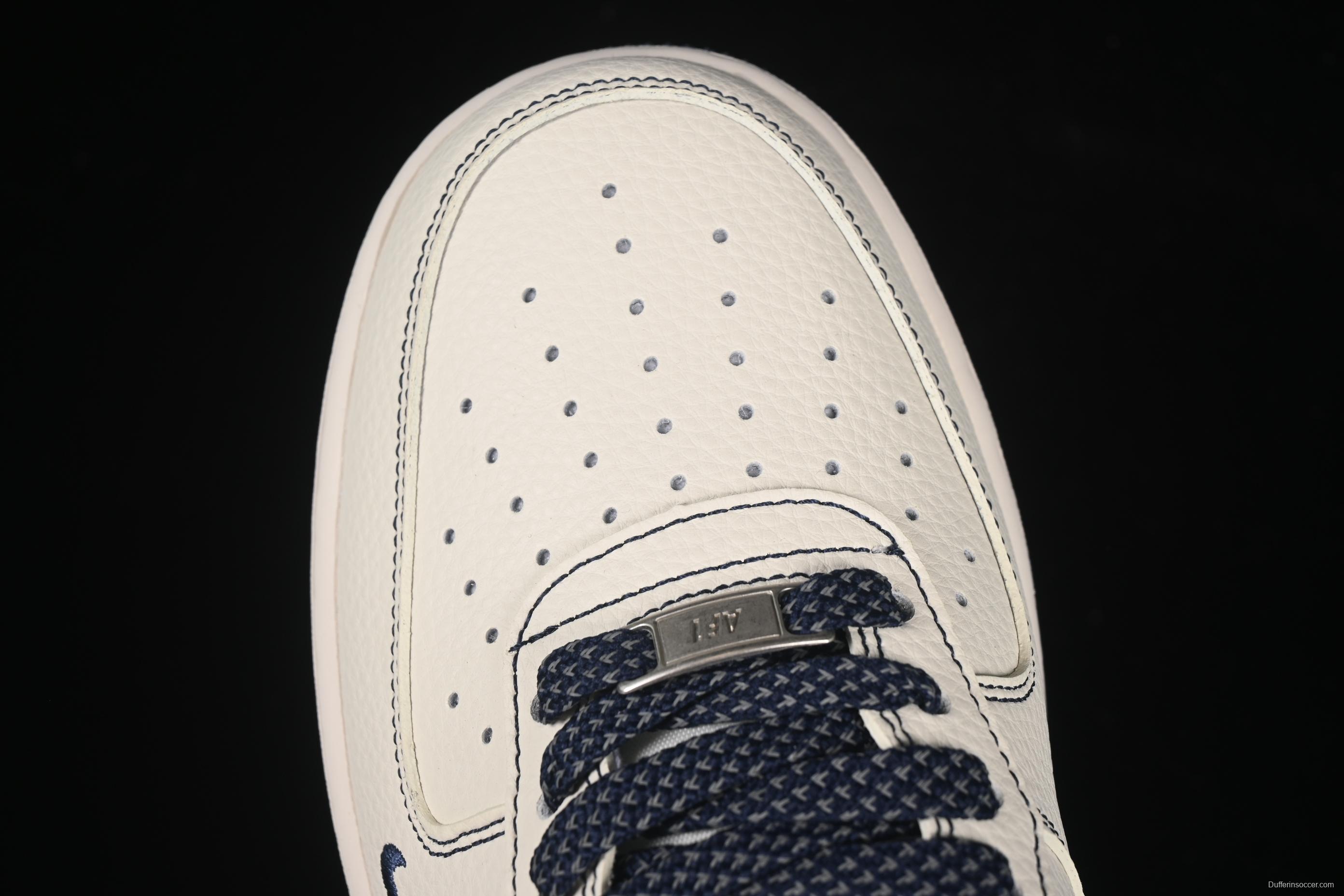 Nike Air Force 1'07 Low Collaboration Sneakers with Navy Blue Accents - HH7518-073