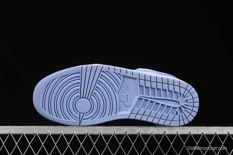 Nike Air Jordan 1 Low AJ1 White Blue Casual Sneakers - DC0774-142