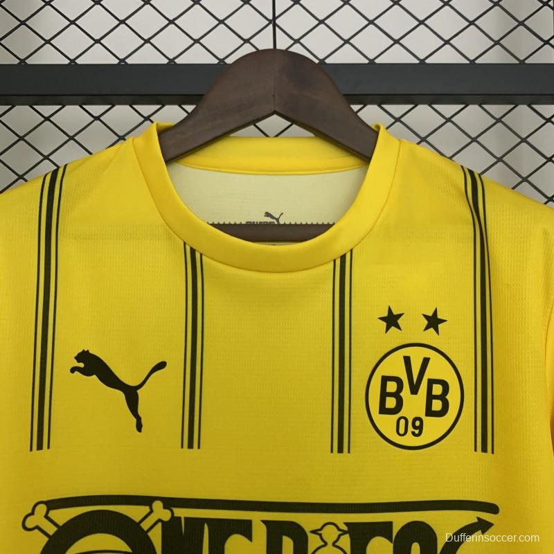 25/26 Borussia Dortmund Yellow with One Piece Design Jersey