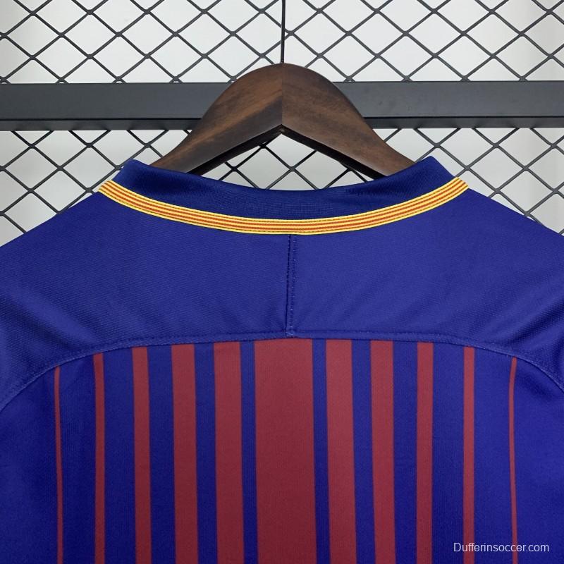 17/18 Retro Barcelona Home Jersey