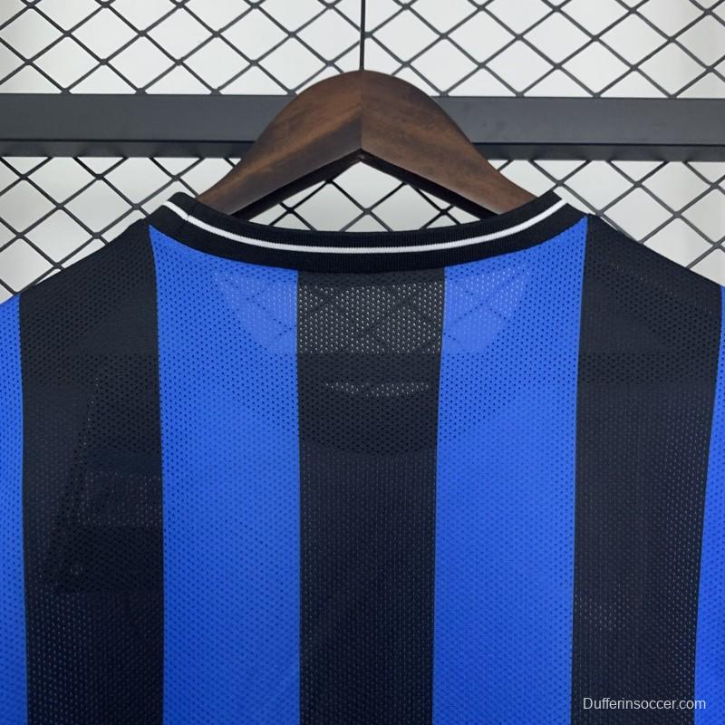 09/10 Retro Inter Milan Long Sleeves Champions League Edition Home Jersey