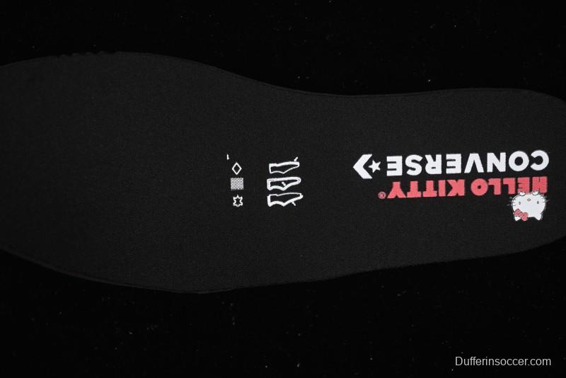 Converse One Star Low Top Casual Sneakers with Hello Kitty Collaboration - Pink Star and Embroidered Bow Design - 163904C