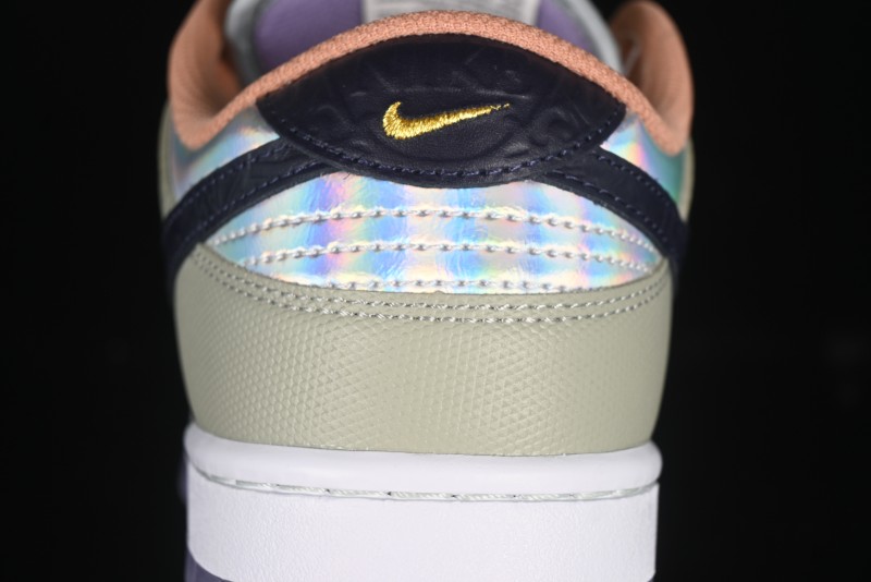 Nike Dunk Low Floral Swoosh Floral Theme Low-Top Casual Sneakers - HV5750-133
