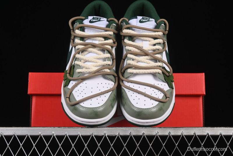 Nike Dunk Low Butterfly Bamboo Forest Green Low-Top Casual Sneakers - DD1391-101