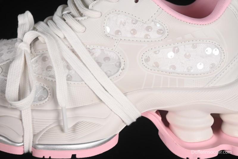 GG-CC Star Same Style Lace-Up Hollow-Out Chunky Sneakers with 5cm Hidden Heel - G25U9988