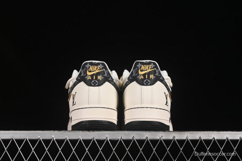 Nike Air Force 1 '07 Low LV Collaboration Blue Swoosh Drawstring Casual Sneakers - DM6868-061