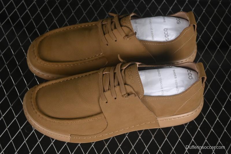 ECCO AT.KOLLEKTIVE Unisex Slip-On Kangaroo Leather Casual Shoes with Norwegian Welt Construction - 63673101002