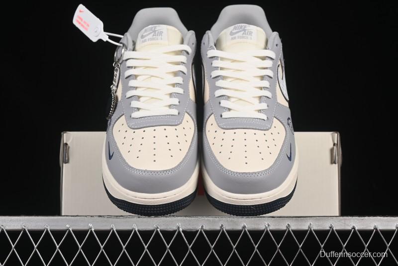 Nike Air Force 1 '07 Low Kaws Collaboration Beige Grey Casual Sneakers - KK1988-077