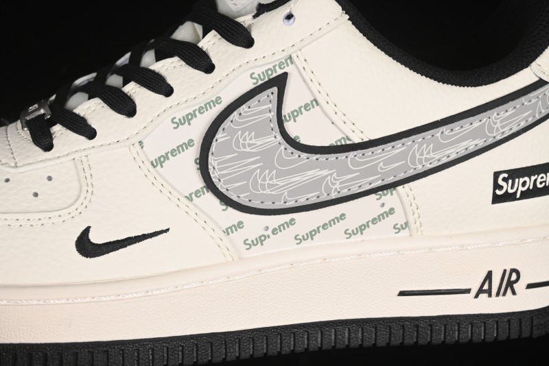 Nike Air Force 1 '07 Low Supreme Collaboration Shadow Swoosh Casual Sneakers - XX3168-149
