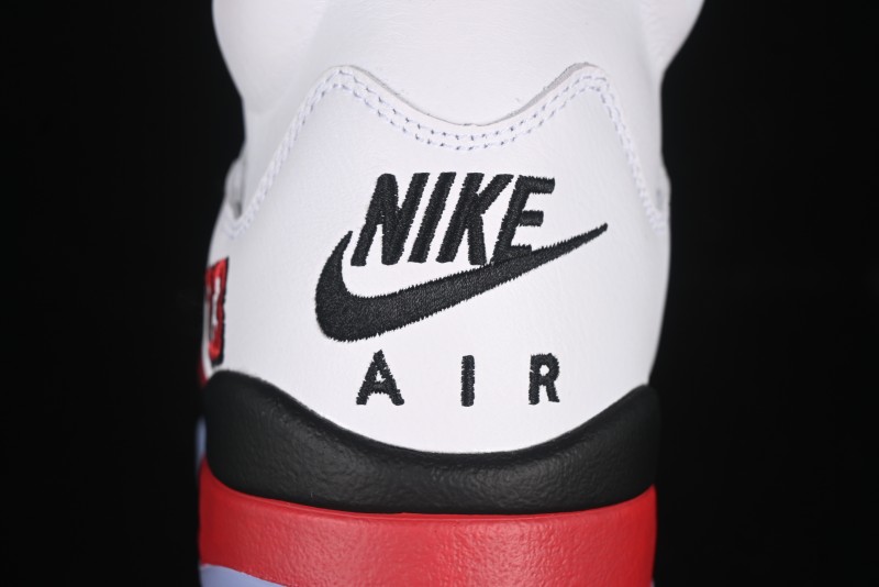 Nike Air Jordan 5 Retro Basketball Shoes Fire Red Black Tongue - HQ7978-101