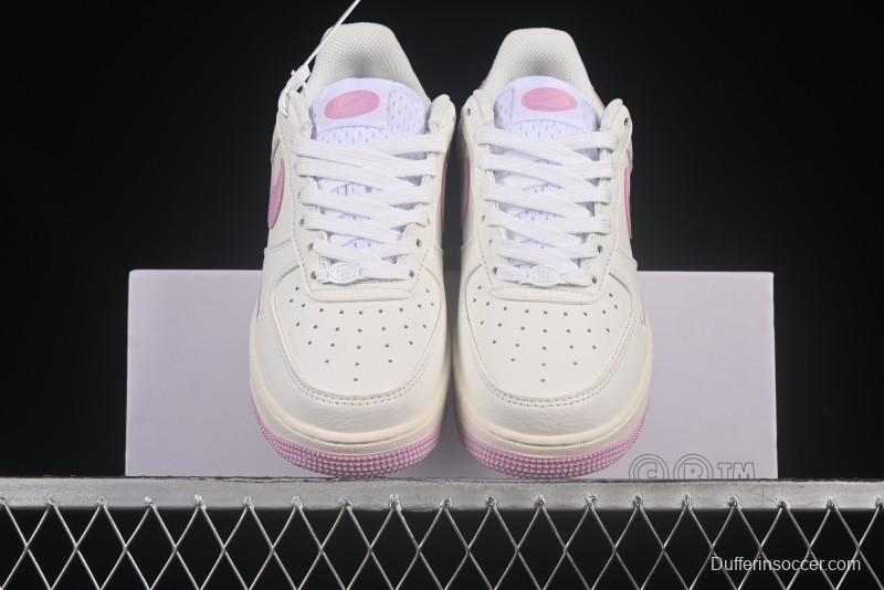 Nike Air Force 1'07 Low Custom Casual Sneakers with Full-Length Air Cushion - DD8959-100