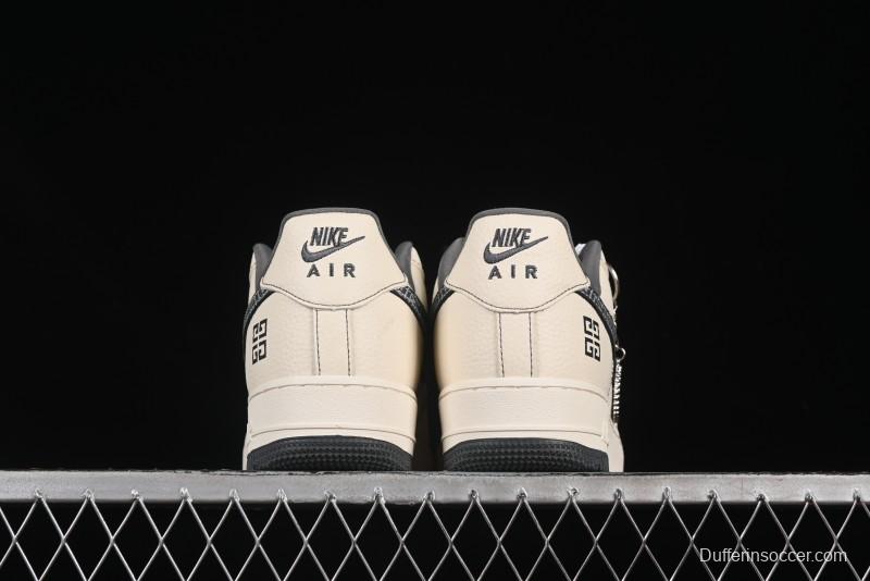 Nike Air Force 1 '07 Low Givenchy Collaboration Pattern Beige Grey Casual Sneakers - DF0188-057