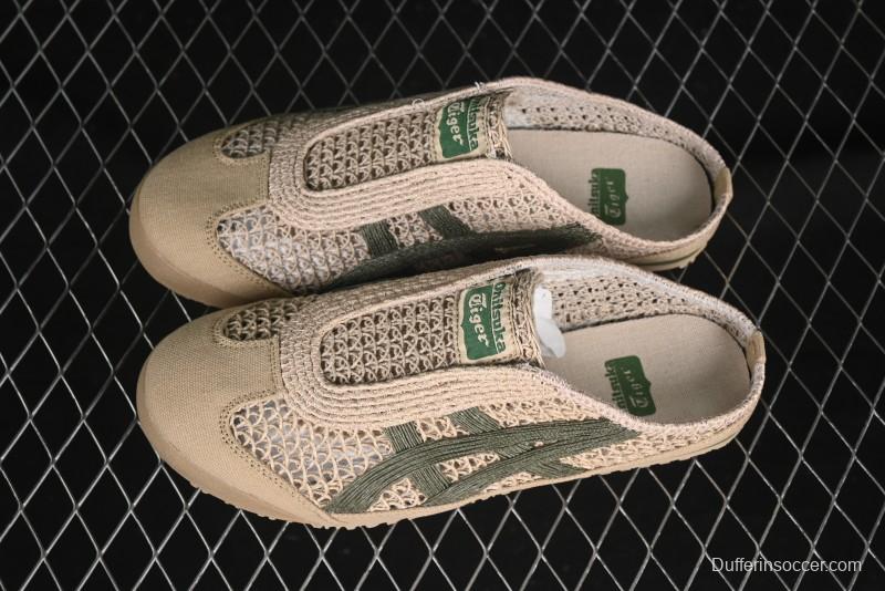 Onitsuka Tiger Mexico 66 Sabot Slip-On Sneakers with Breathable Mesh Upper - 1183C123-252