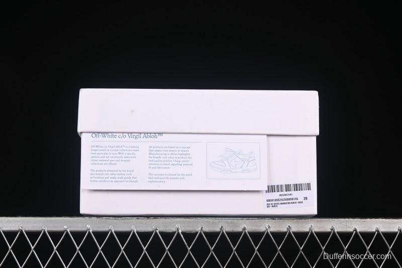 Off-White Out Of Office Low-Top Fashion Sneakers White Blue Star - AJD4