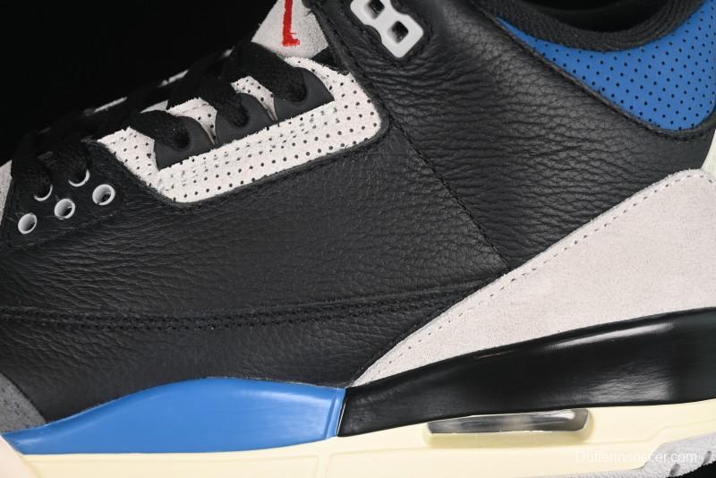 Nike Air Jordan 3 Retro OG Rare Air Sneakers with Small Reverse Swoosh - IB8967-004