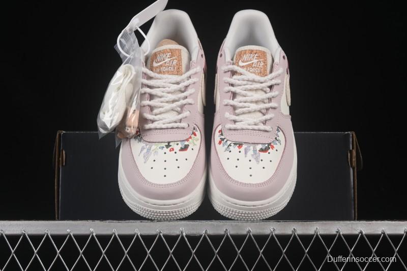 Nike Air Force 1'07 Low Casual Sneakers with Full-Length Air Cushion - IB8874-111