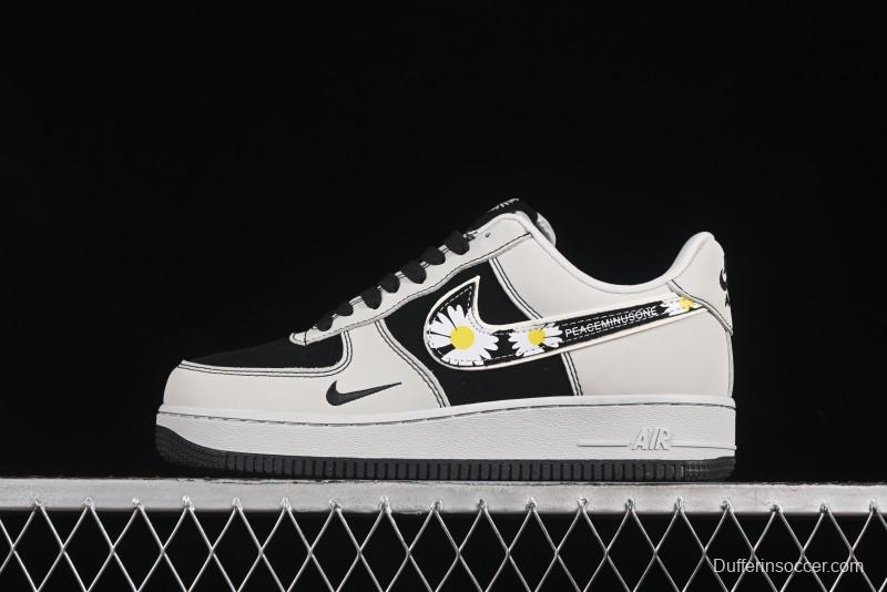 Nike Air Force 1'07 Low GD Collaboration Chrysanthemum Swoosh Casual Sneakers - DF0188-055