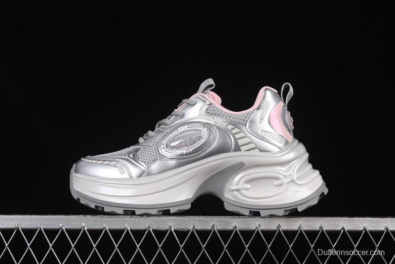 GG-CC Casual Sports Running Shoes with Crescent Moon Sole and 5cm Height Increase - 668-1