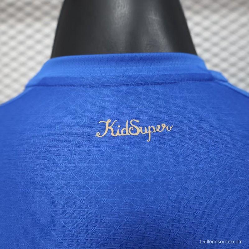 Player Version 25/26 Al Hilal Home Blue with Vertical Stripes Jersey