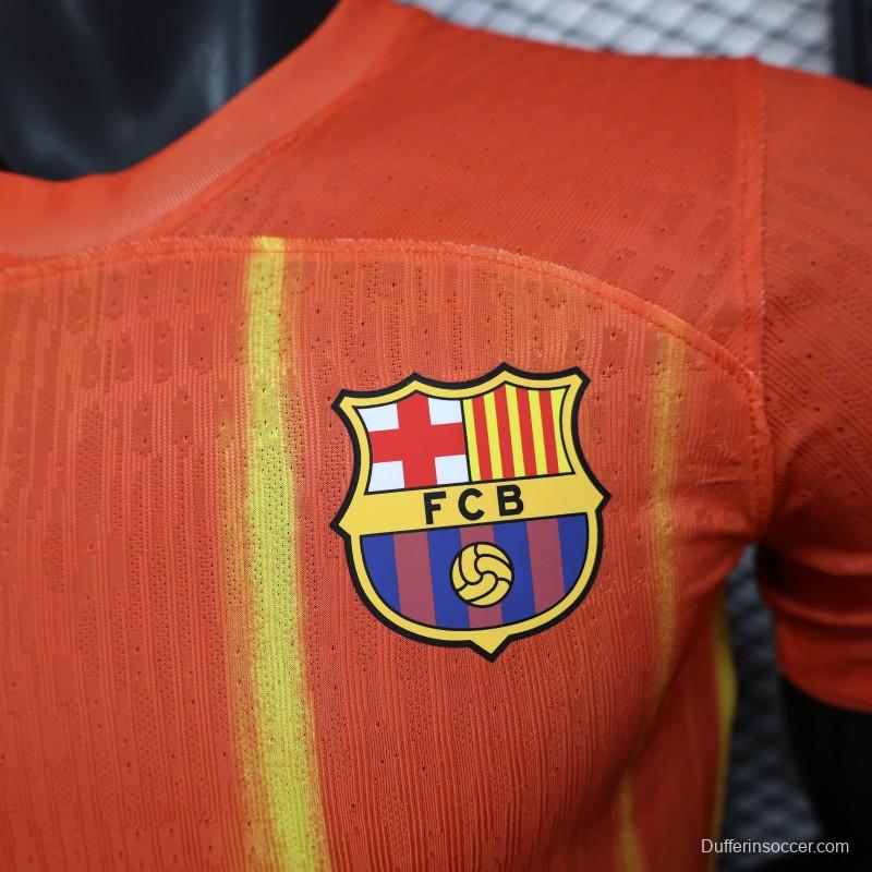 Player Version 25/26 FC Barcelona Orange with Flame Gradient Jersey