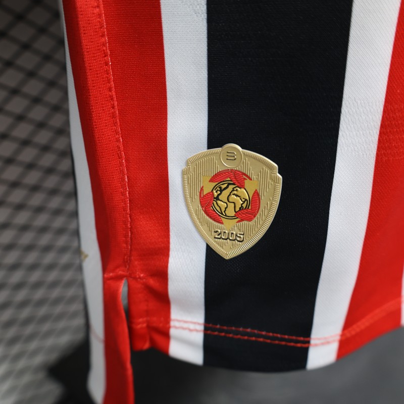 Player Version 25/26 Sao Paulo Home Jersey With Full Sponsors