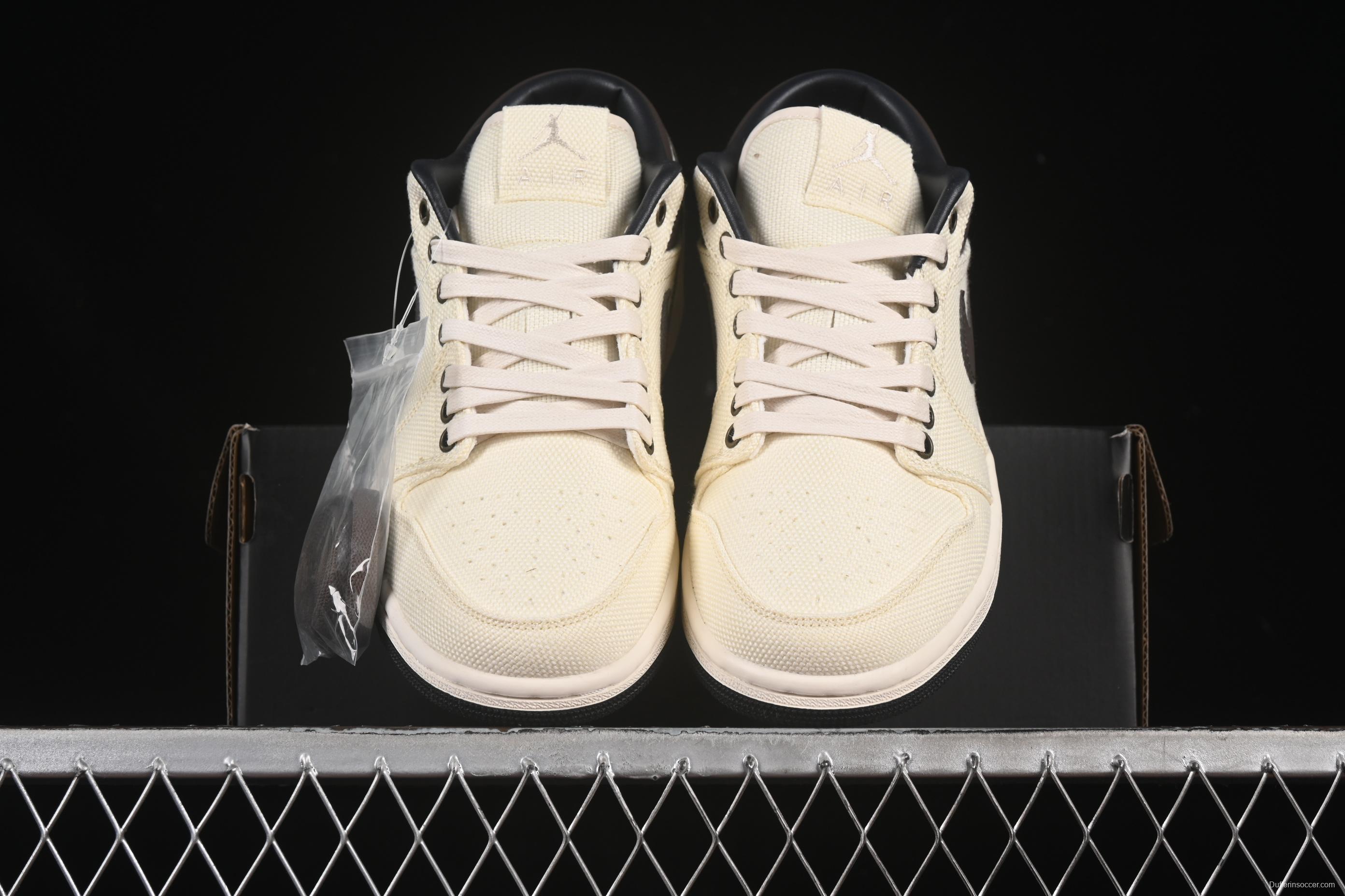 Nike Air Jordan 1 Low "Dongdan" Casual Sneakers in Woven Beige - IB8058-110