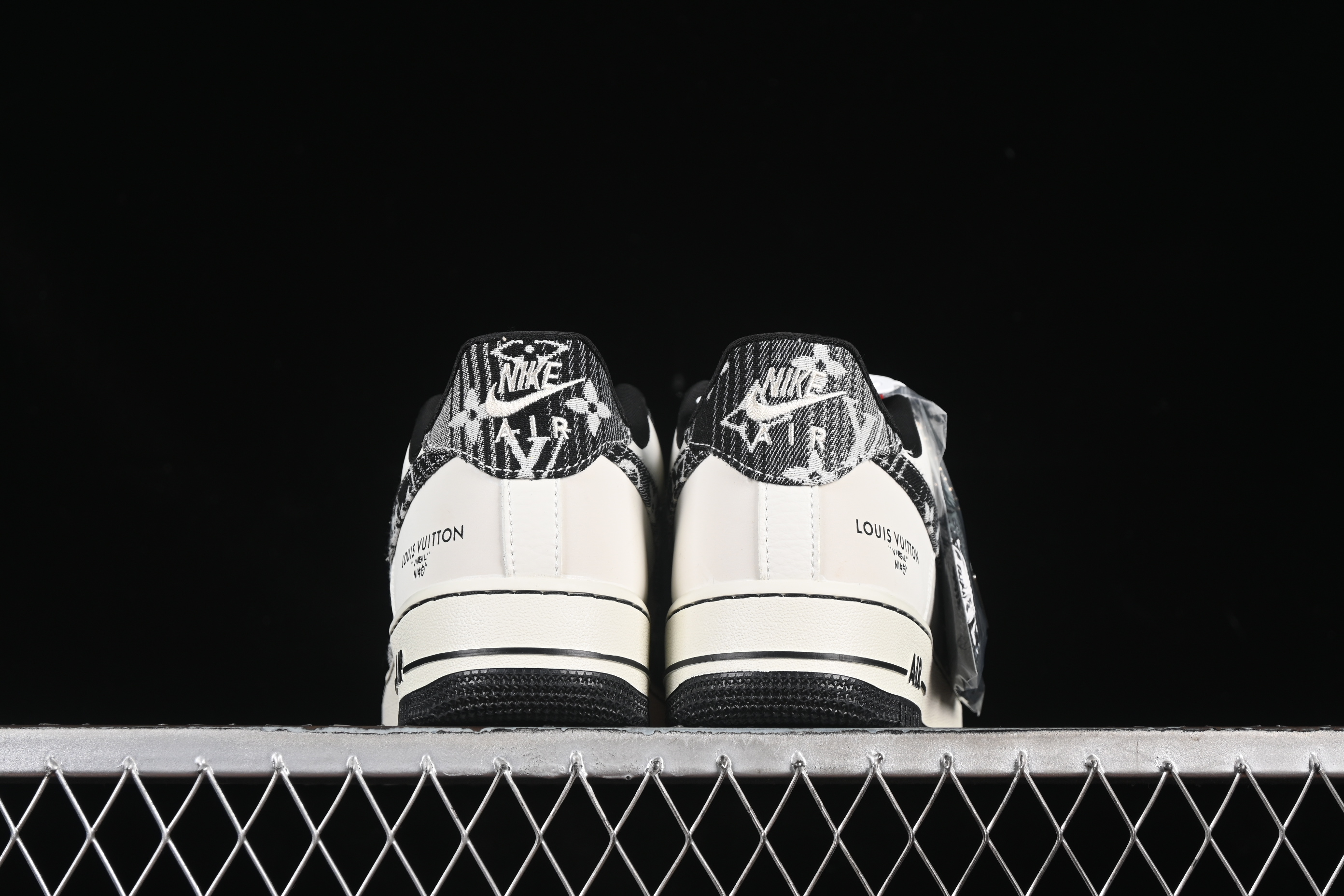 Nike Air Force 1 '07 Low LV Collaboration Grey Black Denim Casual Sneakers - SC9207-539
