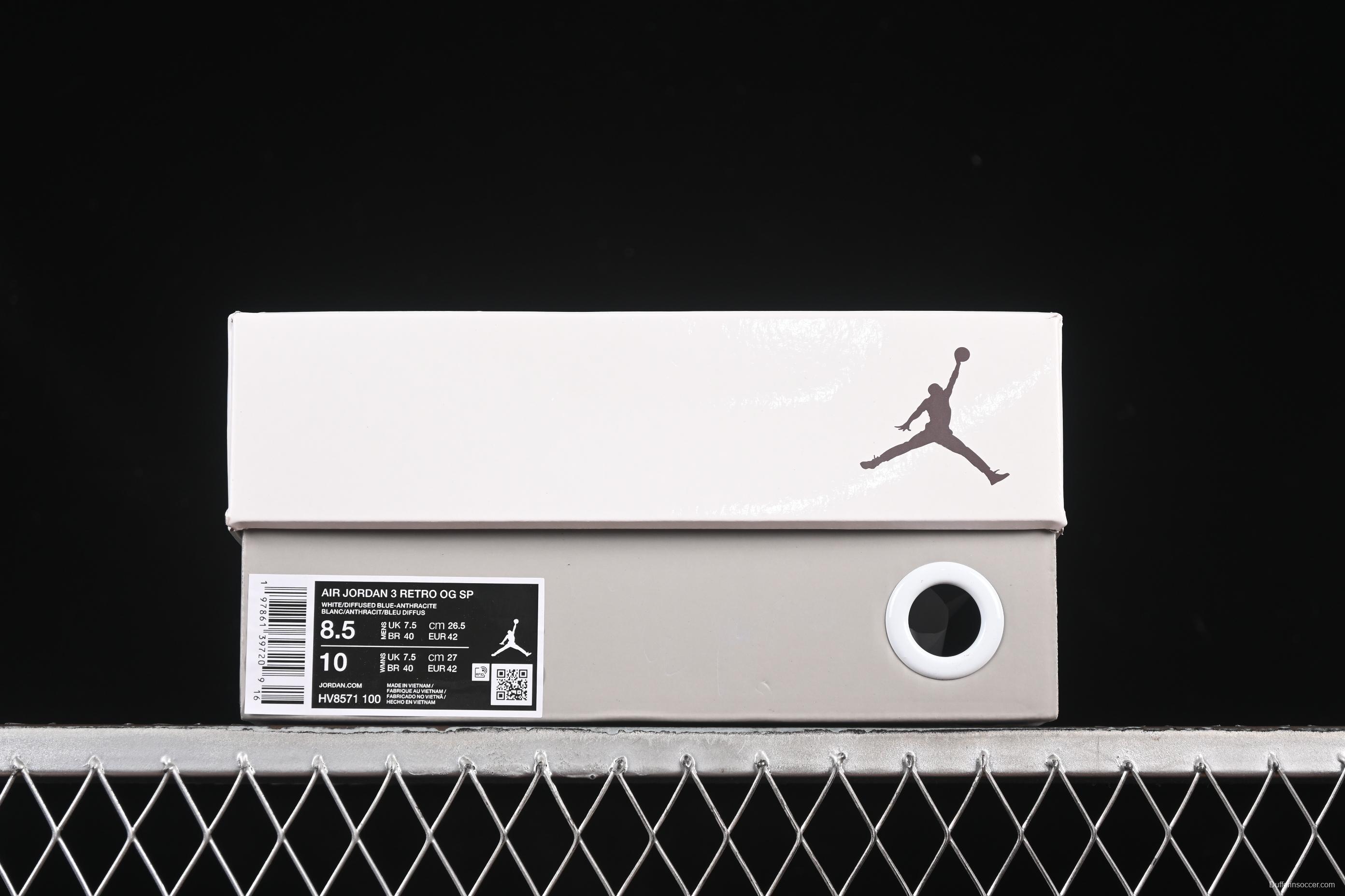 Nike Air Jordan 3 Retro OG SP "Diffused Blue" Basketball Shoes - HV8571-100